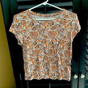 Paisley print tee shirt